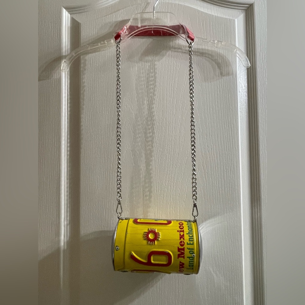 Vintage bag Crossbody RARE purse Earth License Plate New Mexico Boho Unique 1995 - Picture 5 of 6